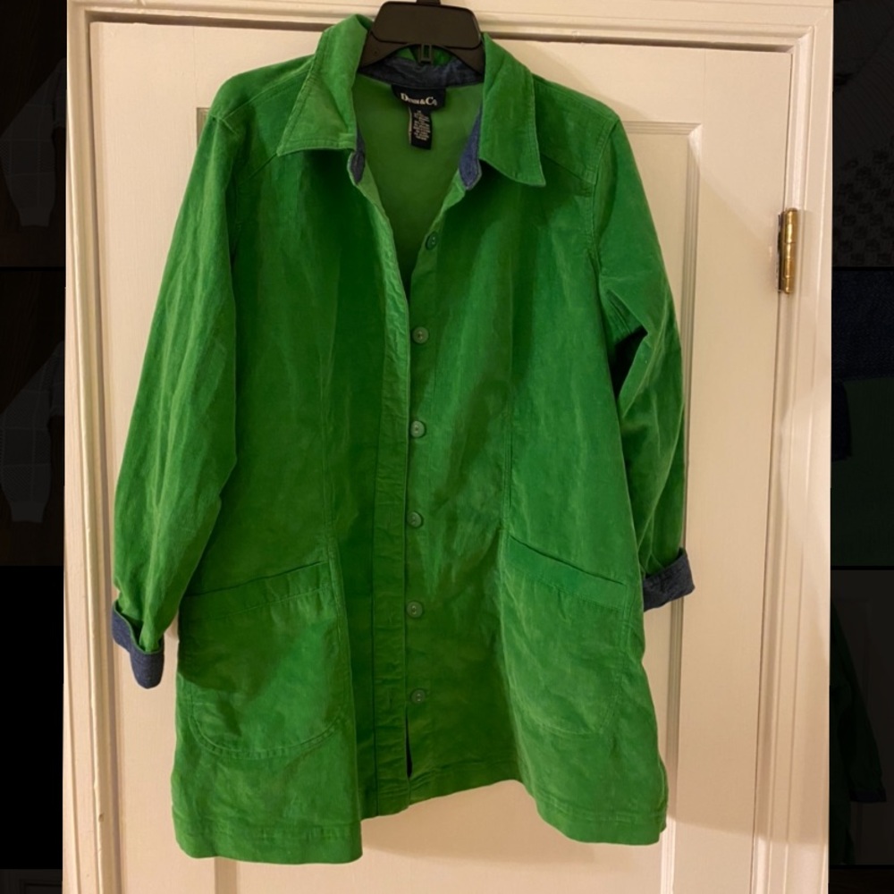 Oversized vintage green jacket